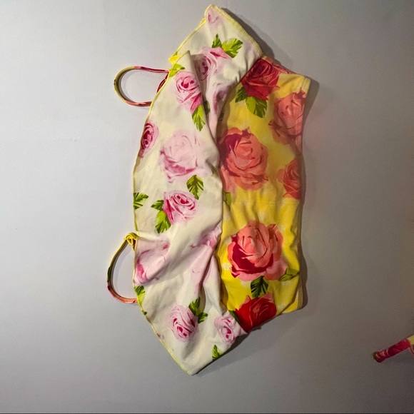 Bright yellow floral bikini - Picture 2 of 4